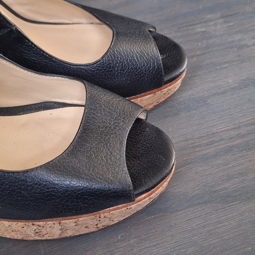 Charles By Charles David Black and Tan Wedge Shoes 8.5 - Picture 5 of 11